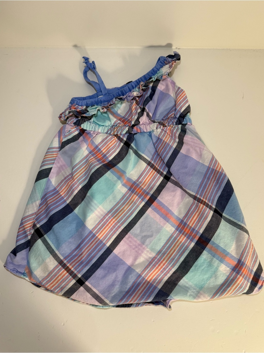 Gymboree Plaid Ruffle Off-Shoulder Dress 18-24M